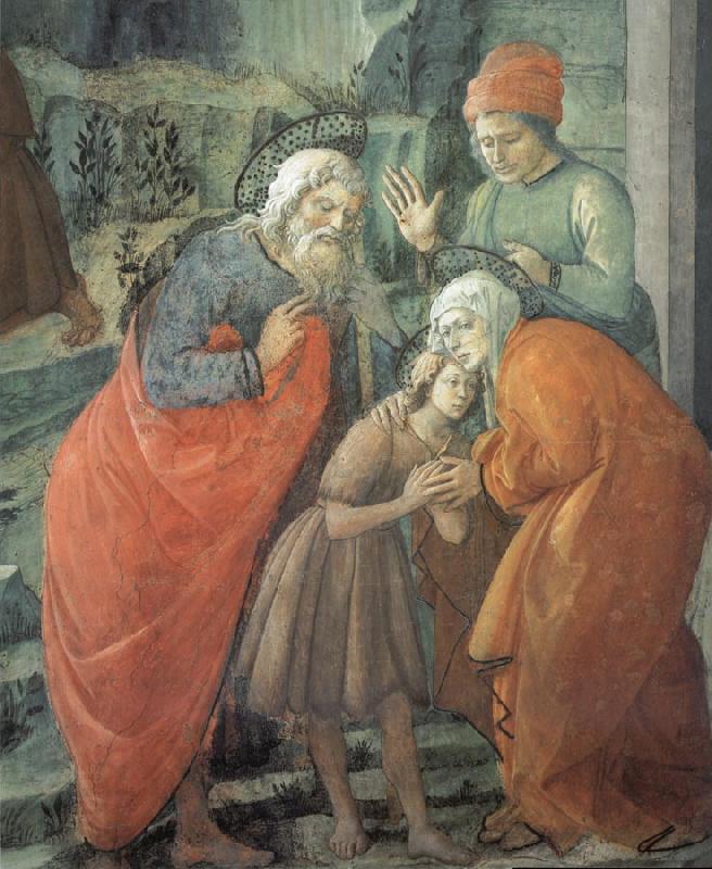 Fra Filippo Lippi Details of St John beids farewell to his parents